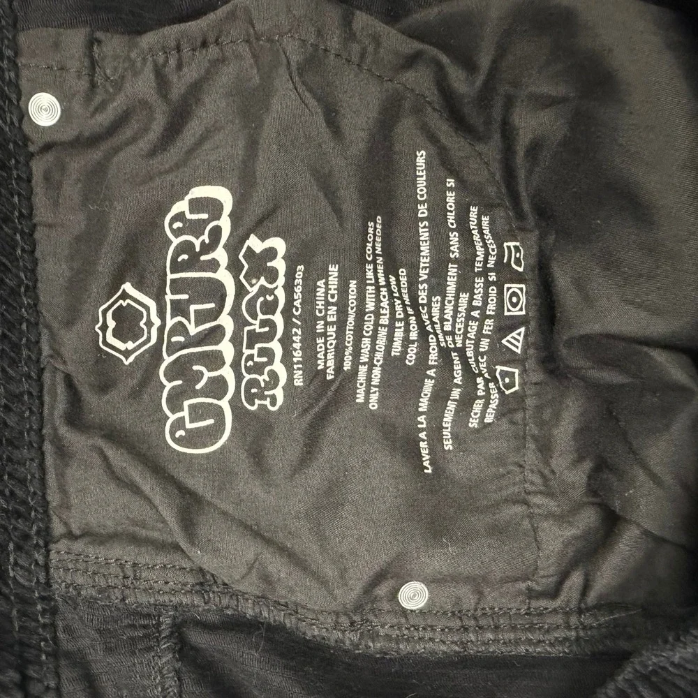 Empyre Corduroy Pants Mens 34 Black Relaxed Fit Baggy Skate Streetwear RN116442